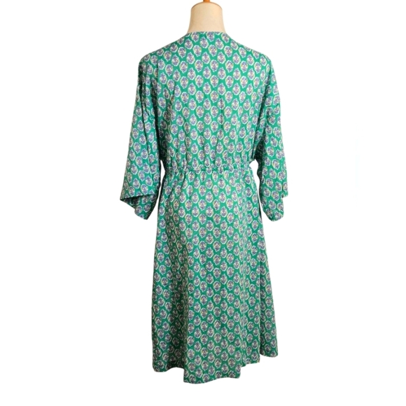 J. Crew Green Beach Coverup with Tassel Tie Waist - Picture 4 of 6